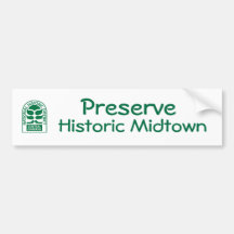 CGA Logo Preserve Historic Midtown Bumper Sticker