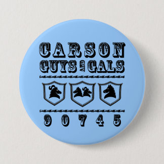 CGAG 3" BUTTON blu/wht/blk