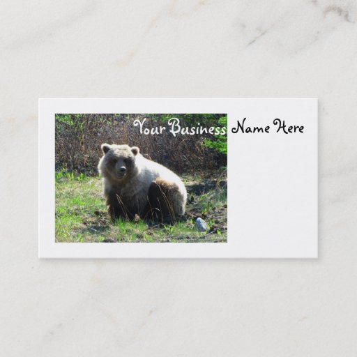 Customizable CGB Chubby Grizzly Bear Business Card