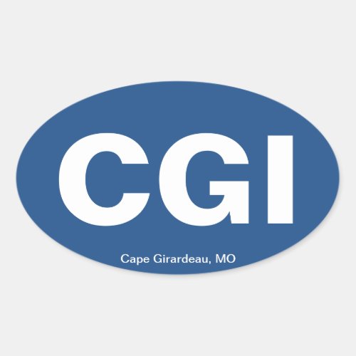 CGICape Girardeau MO Oval Sticker