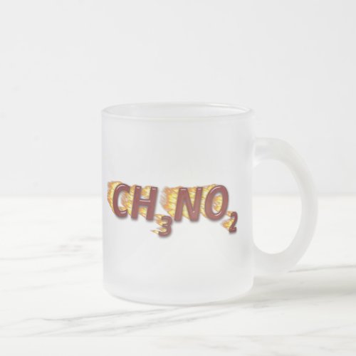CH3NO2 _ Nitro Frosted Glass Coffee Mug