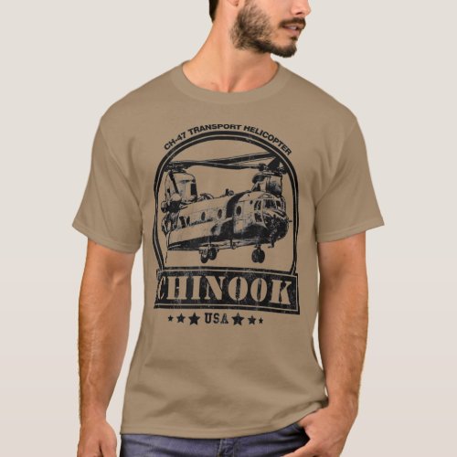 CH47 Chinook Helicopter T_Shirt