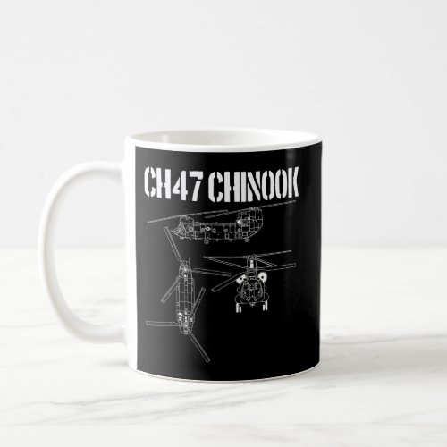 Ch47 Chinook Schematic Military Helicopter Ch_47 C Coffee Mug