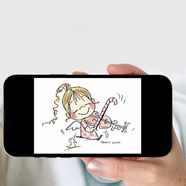 CH-008 Christmas Fiddler Holiday Card (Front Digital)