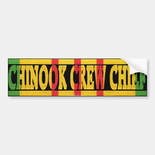 CH-47 Chinook Crew Chief VSM Bumper Sticker (Front)