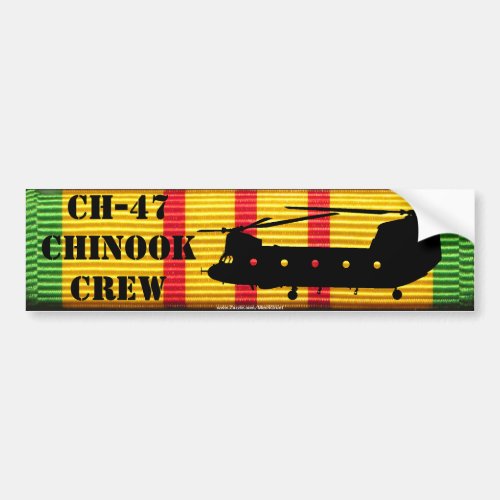 CH_47 Chinook Crew VSM Ribbon Bumper Sticker