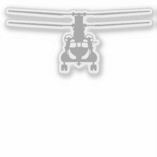 CH-47 Chinook Frontal View Gray Sticker