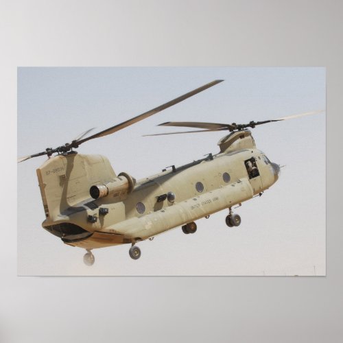 CH_47 Chinook Helicopter Poster