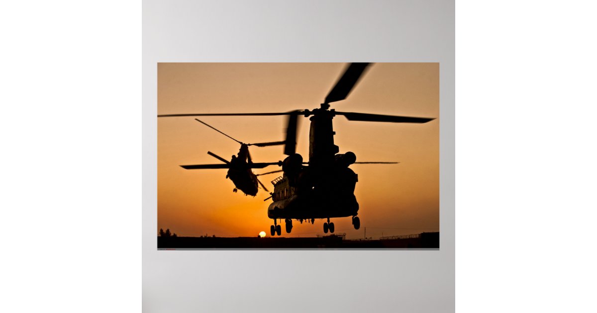 CH-47 CHINOOK HELICOPTER POSTER | Zazzle