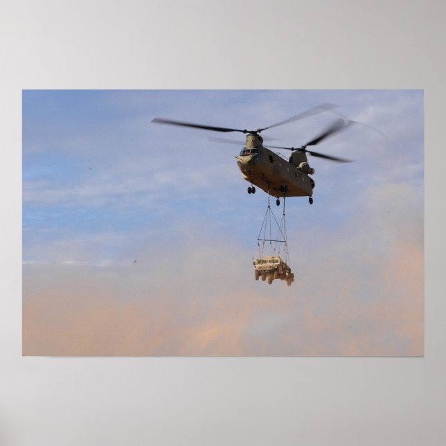 CH-47 Chinook Helicopter Poster (Front)