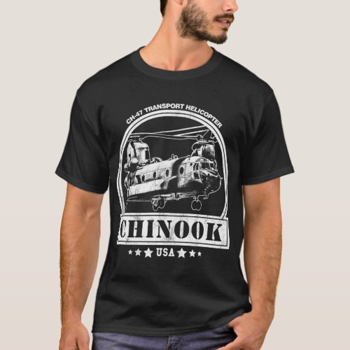 Ch_47 Chinook Helicopter T_Shirt