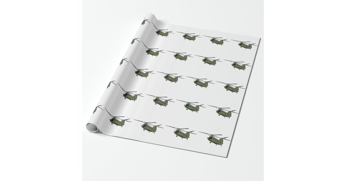 CH47 Chinook Wrapping Paper Zazzle