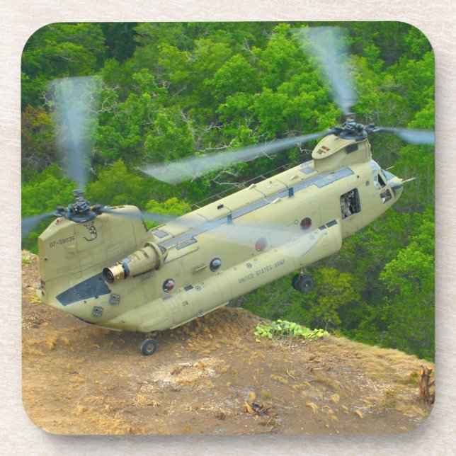 CH-47F CHINOOK BEVERAGE COASTER (Front)