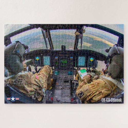 CH_47F CHINOOK COCKPIT 20x30 INCH Jigsaw Puzzle