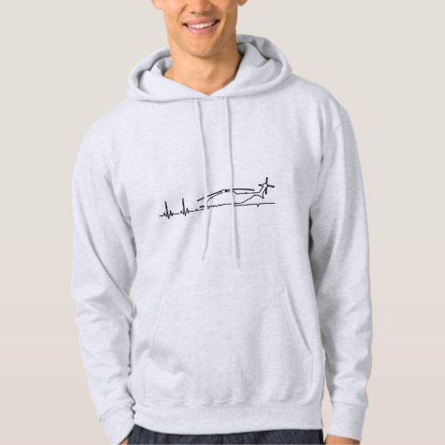 CH_53  MH_53 Helicopter Heartbeat Pulse Hoodie