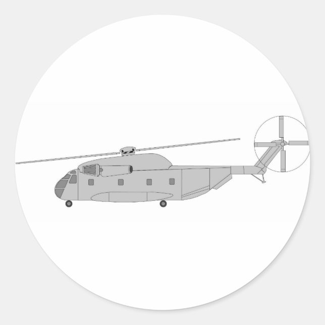 CH-53D cargo helicopter Classic Round Sticker (Front)