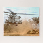 CH-53E SUPER STALLION (16x20 INCH) Jigsaw Puzzle<br><div class="desc">The CH-53E Super Stallion is a heavy-lift helicopter operated by the US Marine Corps. The CH-53E has 3 engines and 7 main rotor blades to assist in carrying up to 36, 000 lbs of cargo or 55 fully-equipped troops. The visual information within this product has been provided by Wings In...</div>