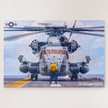 CH-53E SUPER STALLION (20x30 INCH) Jigsaw Puzzle<br><div class="desc">The CH-53E Super Stallion is a heavy-lift helicopter operated by the US Marine Corps. The CH-53E has 3 engines and 7 main rotor blades to assist in carrying up to 36, 000 lbs of cargo or 55 fully-equipped troops. The visual information within this product has been provided by Wings In...</div>