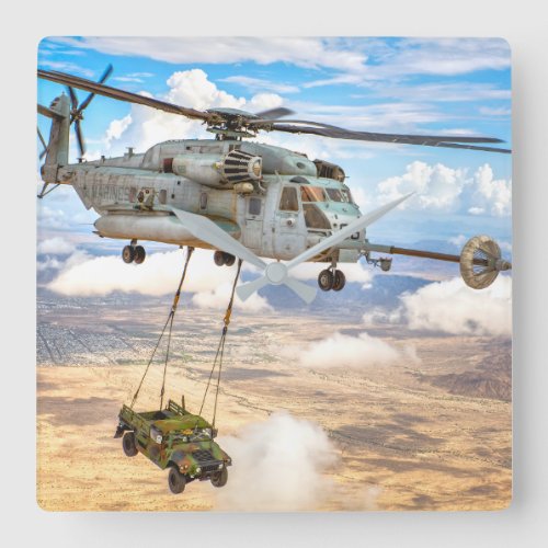 CH_53E SUPER STALLION SQUARE WALL CLOCK