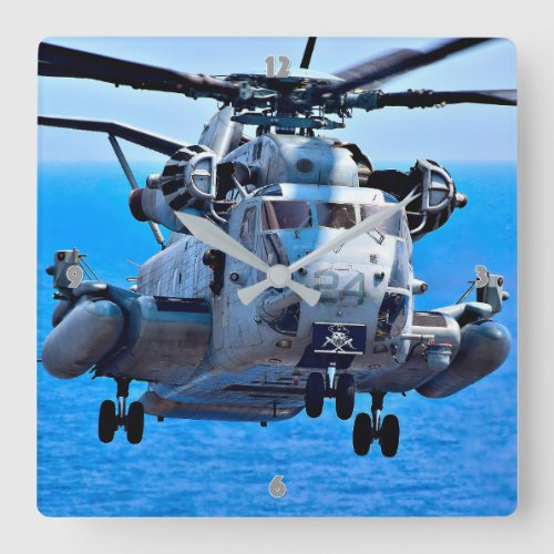 CH_53E SUPER STALLION SQUARE WALL CLOCK