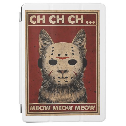 Ch Ch Ch Meow Meow Scary Halloween Cat Horror Slas iPad Air Cover