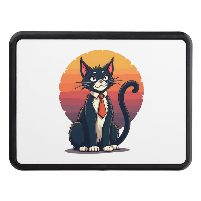 Ch Ch Ch Meow Meow Scary Halloween Costume Cat T-S Hitch Cover (Front)