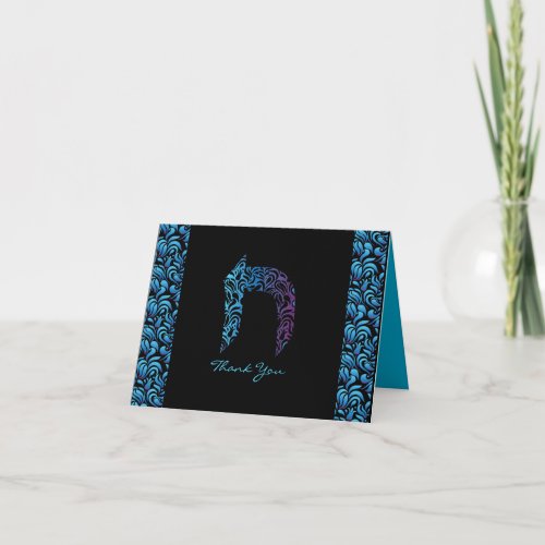Ch Chet Bar Bat Mitzvah Thank You Card