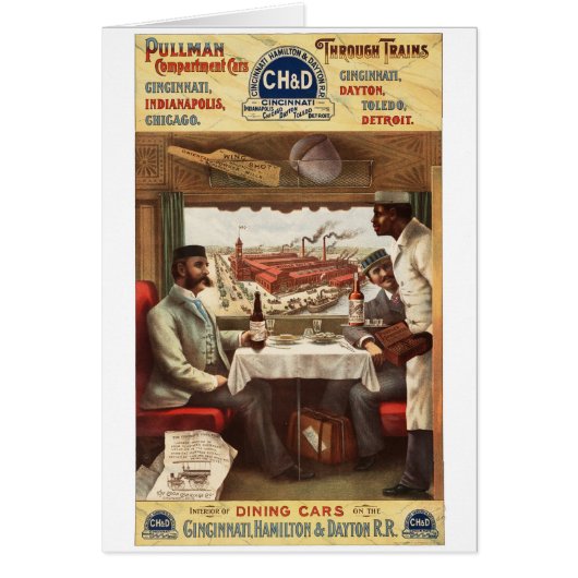 CH&D Pullman dining car 1894 Cards (Front)
