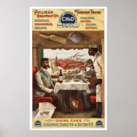 CH&D Pullman dining car 1894 Poster