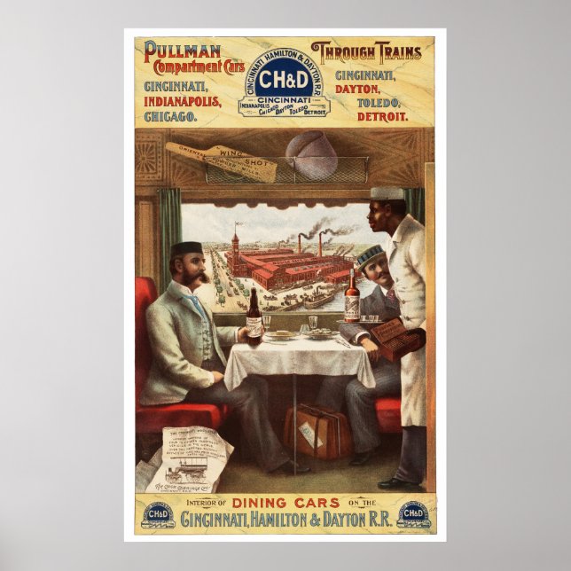 CH&D Pullman dining car 1894 Poster (Front)
