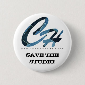 CH-SAVE THE STUDIO BUTTON-DENIM BLUE PINBACK BUTTON
