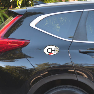 CH Swiss & Canton Solothurn Flags   Edelweiss  Sticker