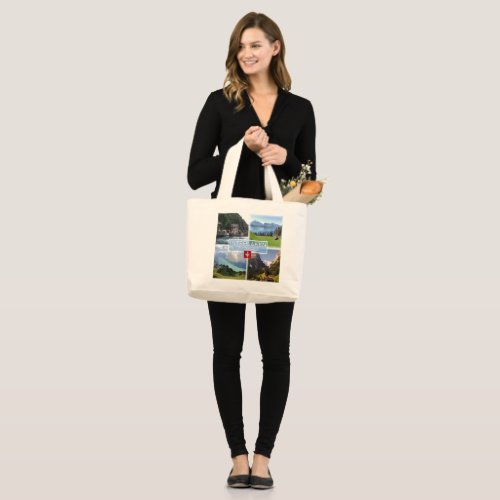 CH Switzerland _ Interlaken _ Lake Thun _ Thunerse Large Tote Bag