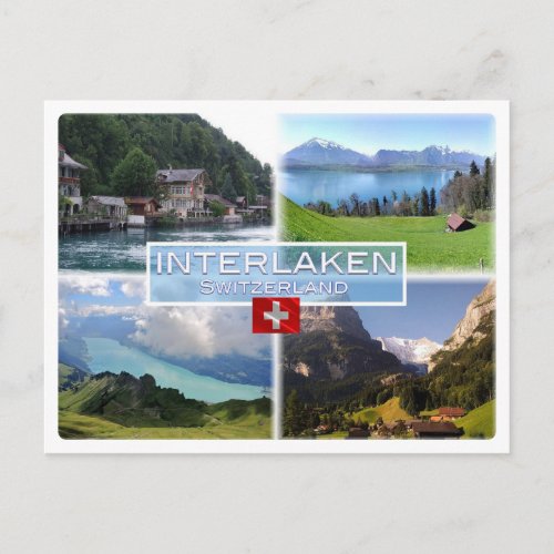 CH Switzerland _ Interlaken _ Lake Thun _ Thunerse Postcard