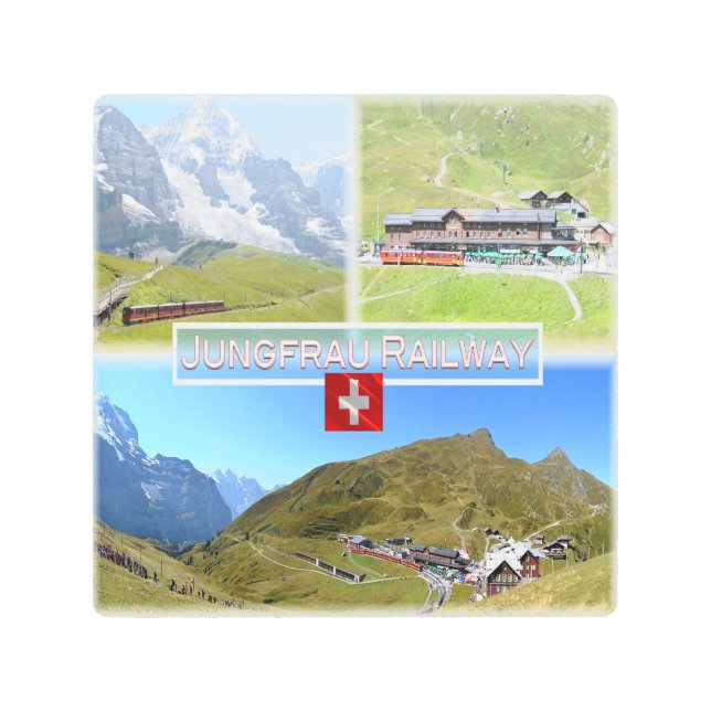CH Switzerland - Jungfrau Railway - Metal Print (Front)