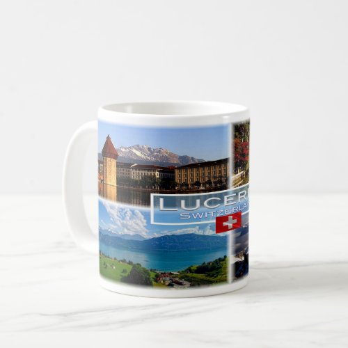 CH Switzerland _ Lucerne _ Chapel Bridge _ Old Tow Coffee Mug