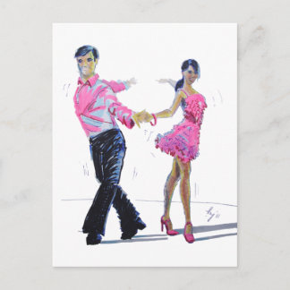 Cha Cha Cha Ballroom Dancing Postcard