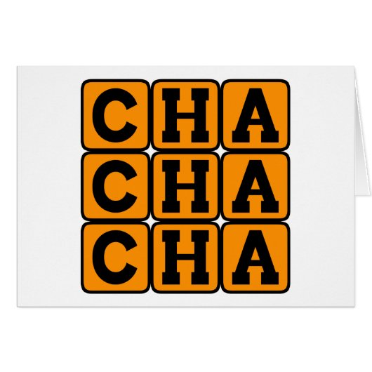 Cha Cha Cha, Cuban Dance Music Cards (Front Horizontal)