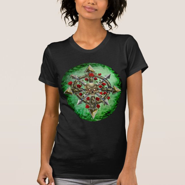 Cha-O-Star (GREEN BG) T-Shirt (Front)