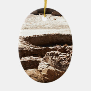 Chaco Canyon New Mexico Ceramic Ornament