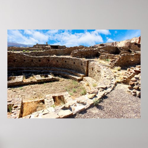 Chaco Canyon Pueblo Bonito New Mexico Poster