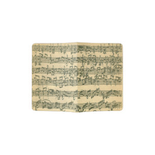Chaconne by Bach Handwritten Music Manuscript Passport Holder