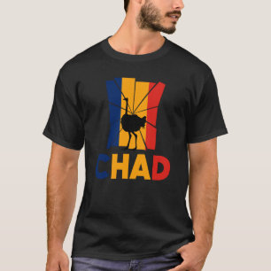 Chad Chadian Chad Flag Ostrich Animal Silhouette T-Shirt