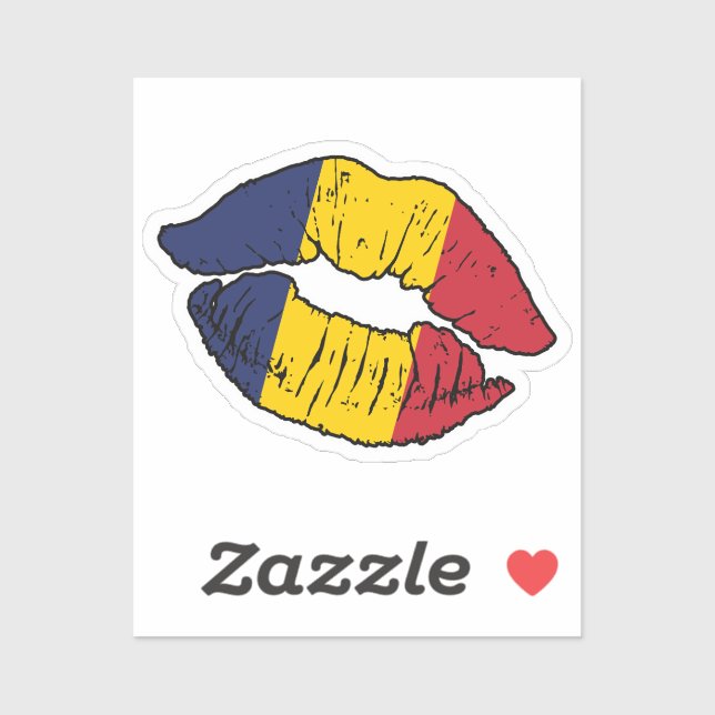 Chad Chadian Lipstick Love Flag Sticker (Sheet)