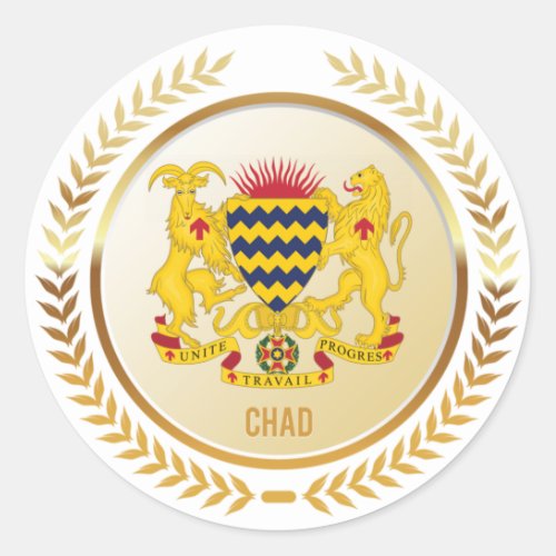 Chad Coat Of Arms Classic Round Sticker