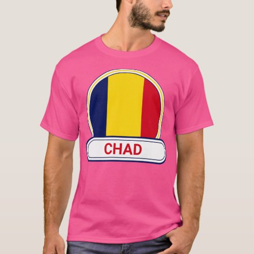 Chad Country Badge Chad Flag T_Shirt