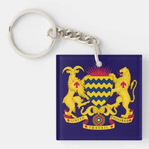 Chad country coat arms symbol emblem flag keychain