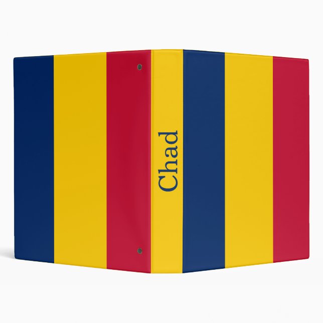 Chad Flag 3 Ring Binder (Background)