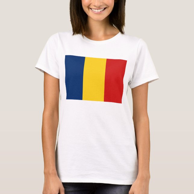 Chad Flag and Map T-Shirt (Front)