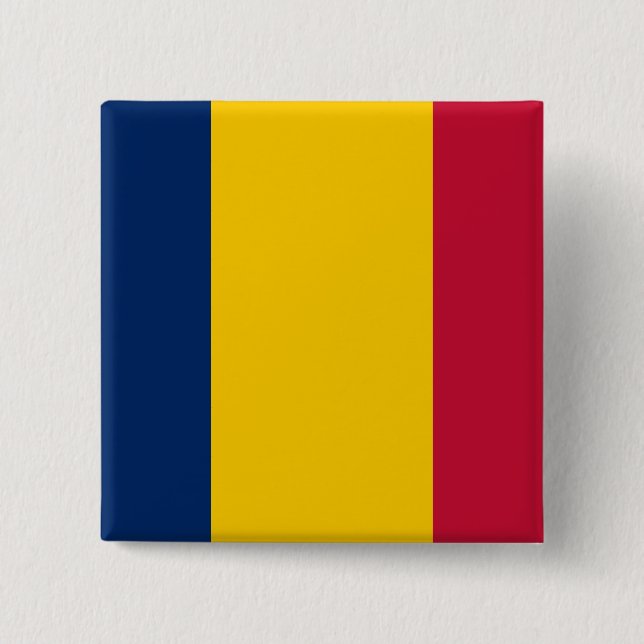 Chad Flag Button (Front)